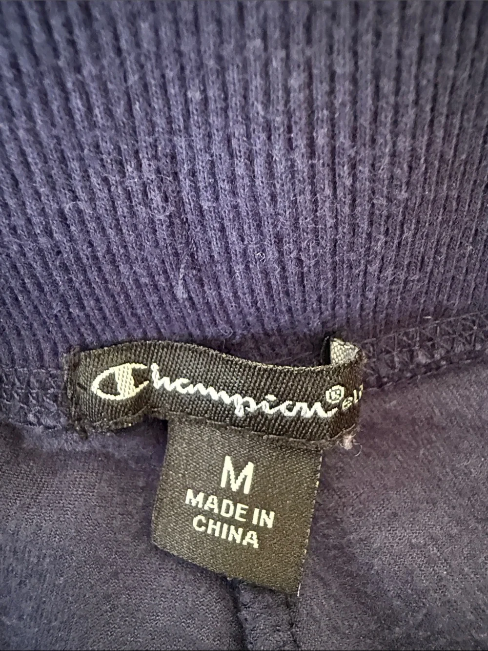 Champion Navy and Black Velour Track Set - Hoodie & Joggers